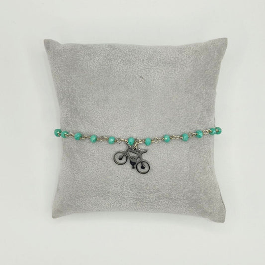 Bracciale Bici Micro Cristalli Turchesi