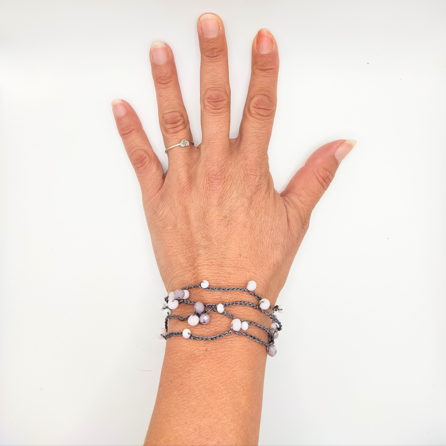 Bracciale o Collana Creative Grigio